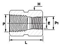 Hex Reducing Coupling GCGR